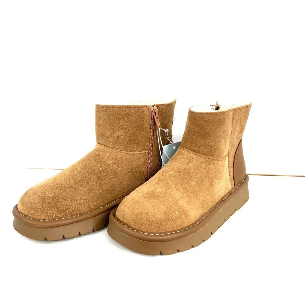 NEW Cat & Jack shearling ankle boots Back to School fall winter cozy 1